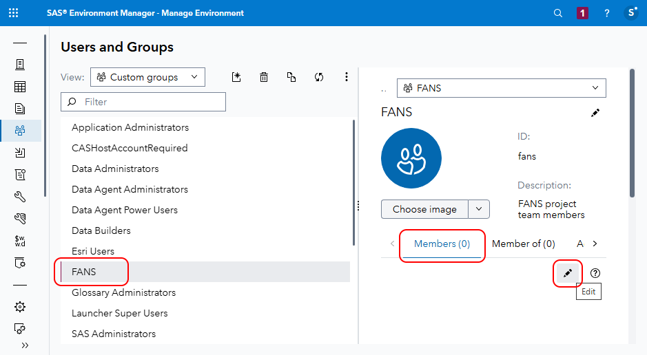 Edit custom group members