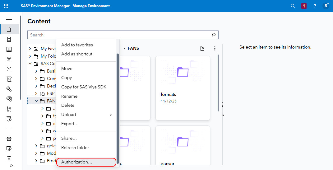 Folder edit authorization