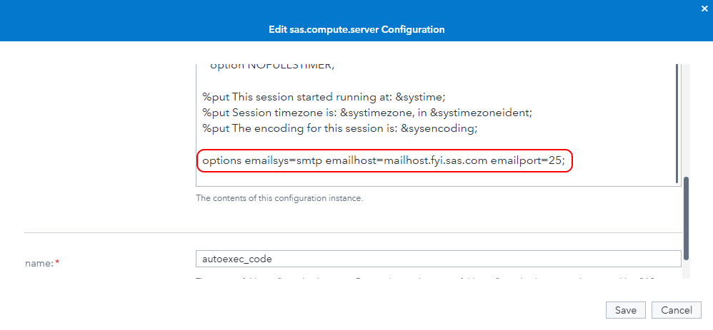 Compute server autoexec with new line