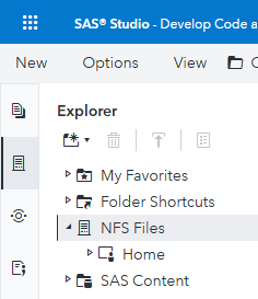 SAS Studio, NFS files before making any changes